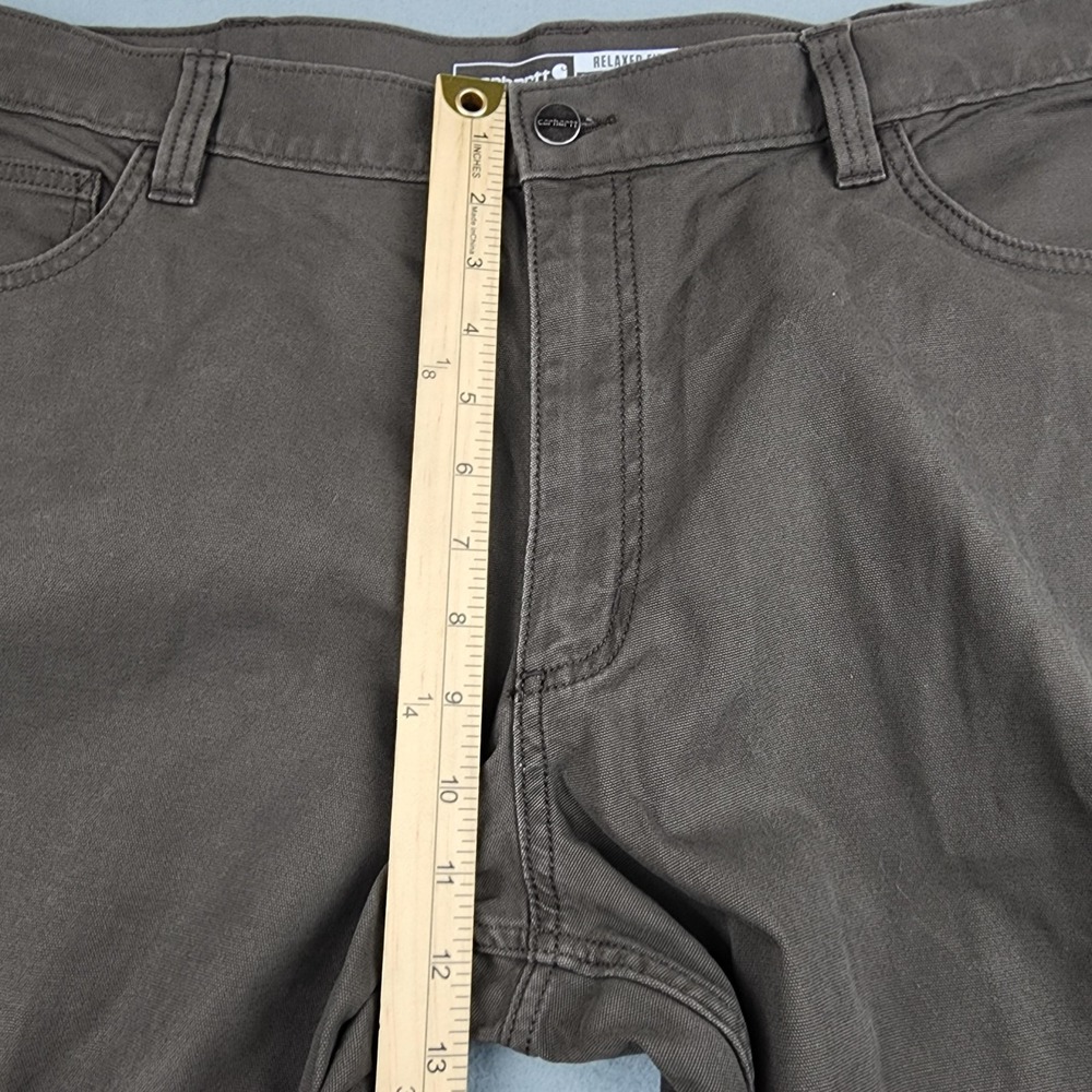Carhartt Pants Mens 40x30 Brown Rugged Flex Canvas Relaxed Fit Stretch 5 Pocket - Picture 8 of 15
